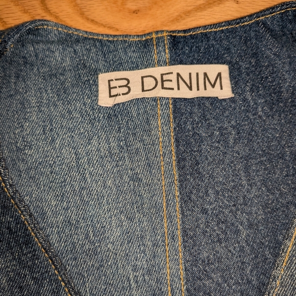 4. NWOT EB DENIM AVA VEST IN MID DENIM - Picture 6 of 8